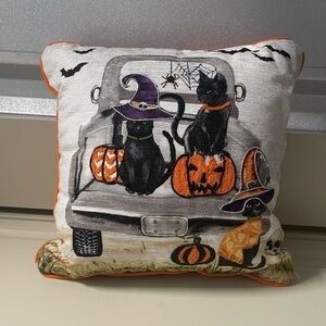 Halloween Black Cat Decorative Pillow